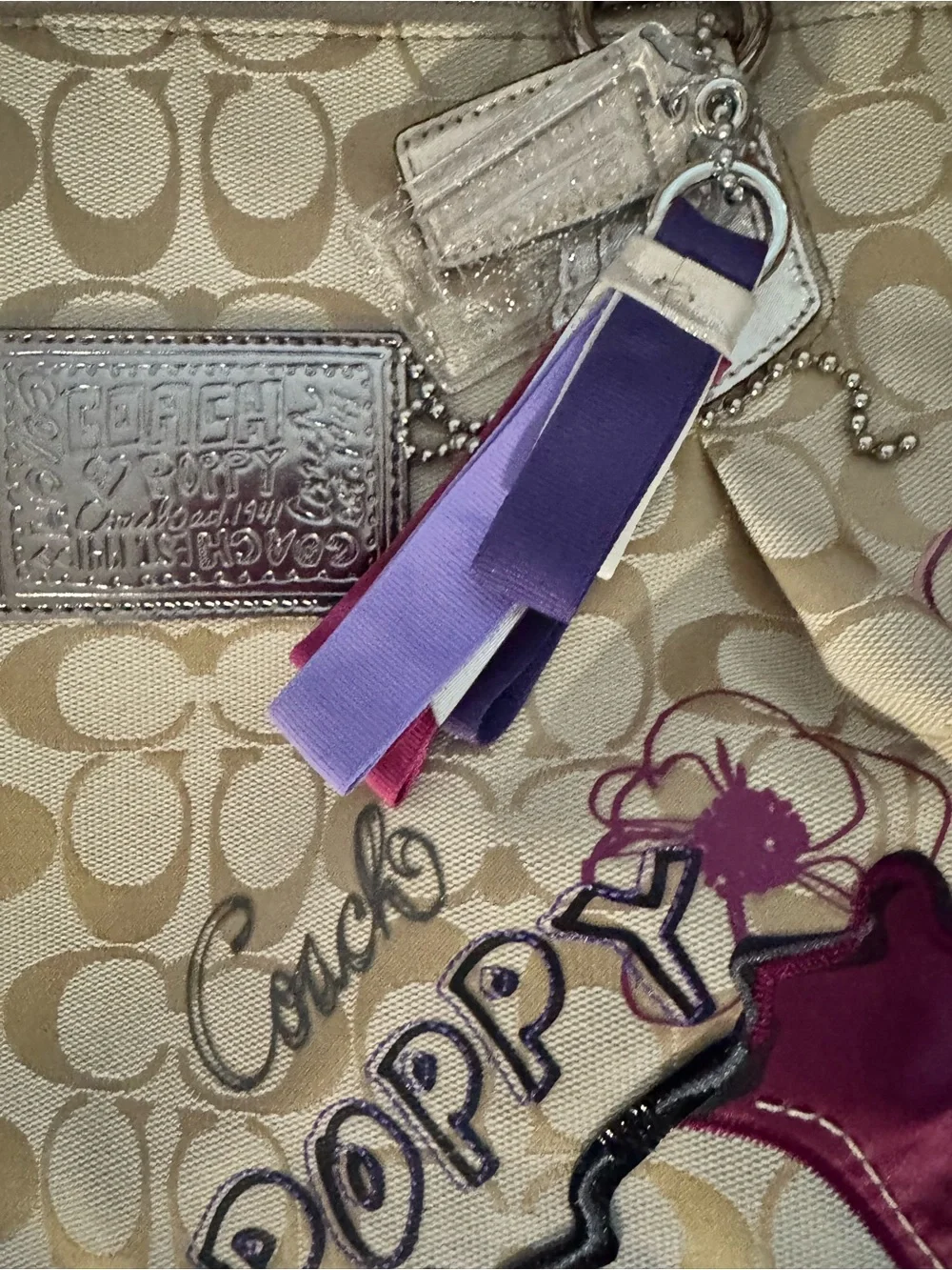 Coach poppy tote